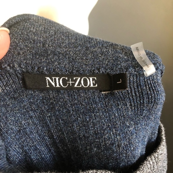 Nic+Zoe Women's Block Sweater Dress L - Picture 7 of 9